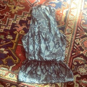 Silk snake print Parker blouse